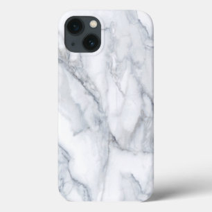 White Marble Carrara Calacatta Texture iPhone 13 Case