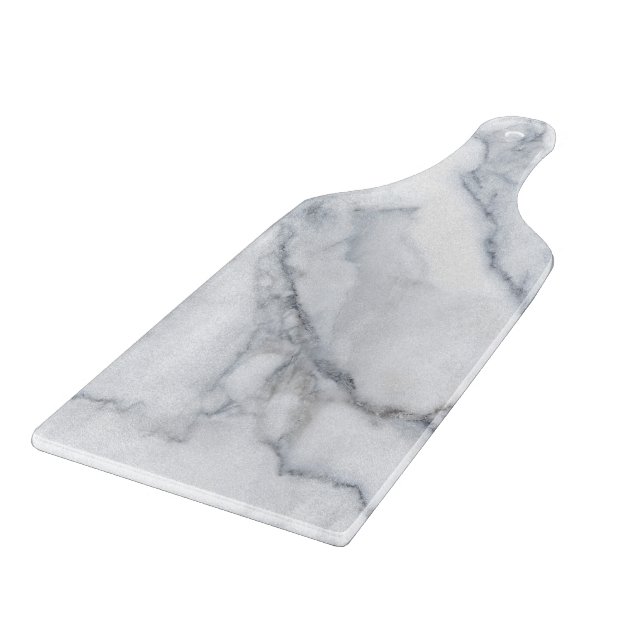 White Marble Carrara Calacatta Texture Cutting Board (Corner)