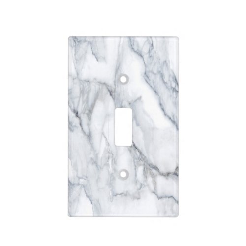 White Marble Carrara Calacatta Texture Light Switch Cover