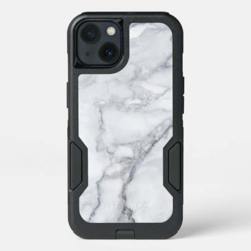 White Marble Carrara Calacatta Texture iPhone 13 Case