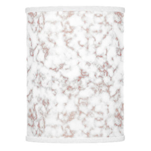 White Marble Carrara Rose Gold Glitter Texture Lamp Shade