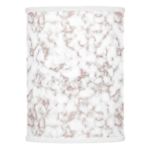 White Marble Carrara Rose Gold Glitter Texture  Lamp Shade