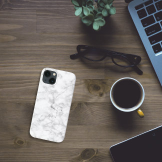White marble iPhone 13 case
