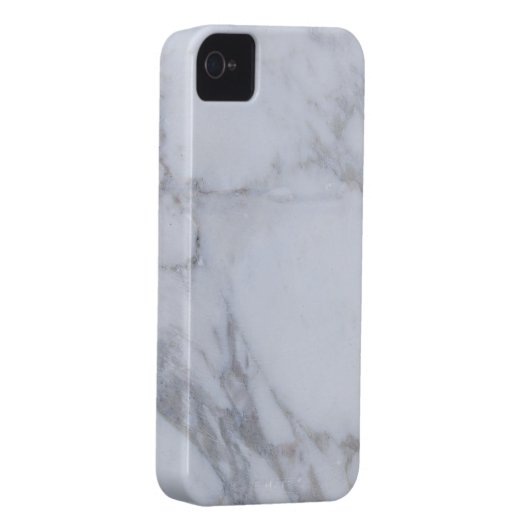 White Marble Case-Mate iPhone Case (Back/Right)