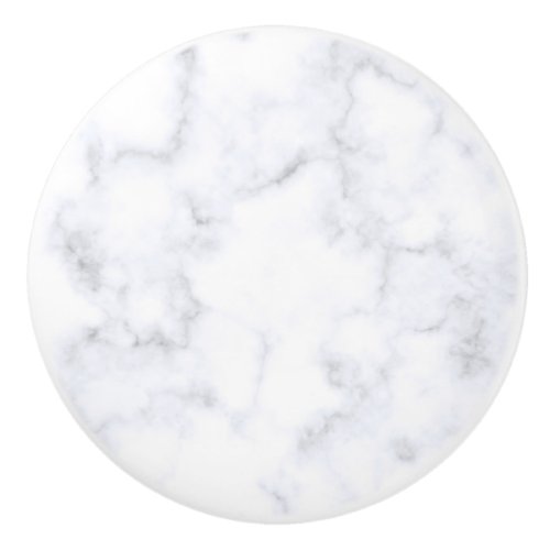 White Marble Ceramic Knob