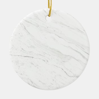 White Marble Ceramic Ornament by GermanEmpire at Zazzle
