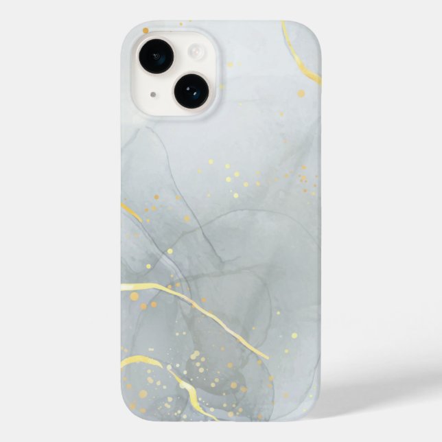 White Marble Chic Glitter Case-Mate iPhone Case (Back)