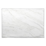 White Marble Cloth Placemat at Zazzle