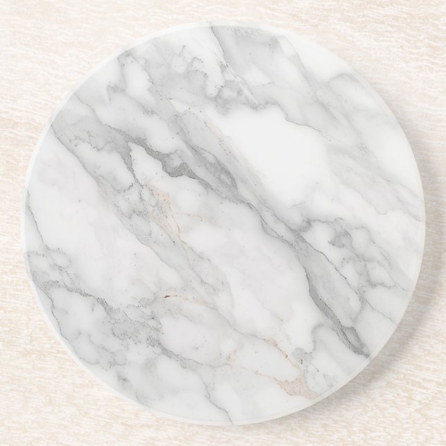 White Marble  Coaster (Front)