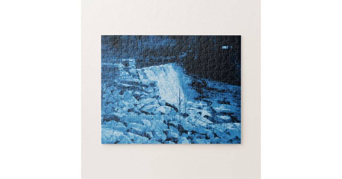 White Marble Dam In Blue Fantasy Art Jigsaw Puzzle