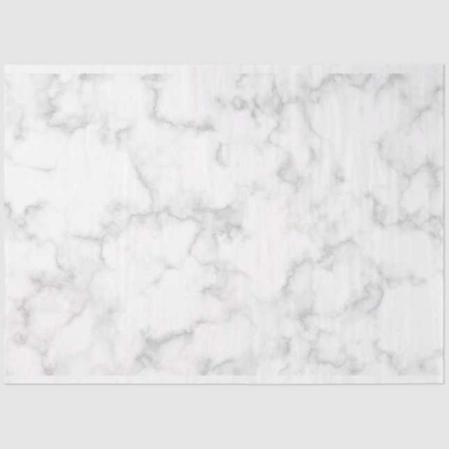 White Marble Decoupage Background Tissue Paper (Front)
