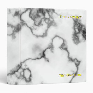 White Marble design - 3 Ring Binder