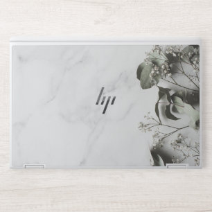 White Marble Design HP Laptop Skin
