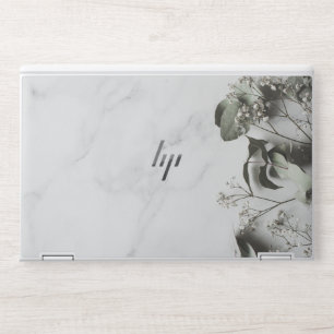 White Marble Design HP Laptop Skin