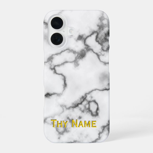 White Marble design -  iPhone Case (Back)