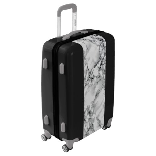 White Marble Design Luggage