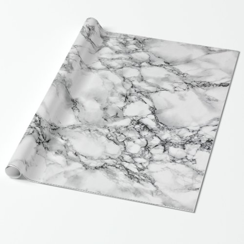  White Marble Design Wrapping Paper
