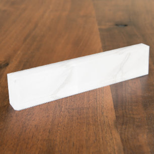 White Marble Desk Name Plate