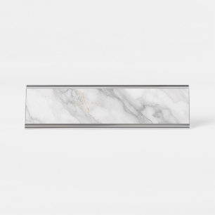 White Marble Desk Name Plate