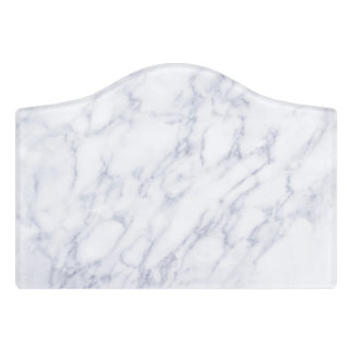 White Marble Door Sign