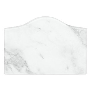 White Marble Door Sign