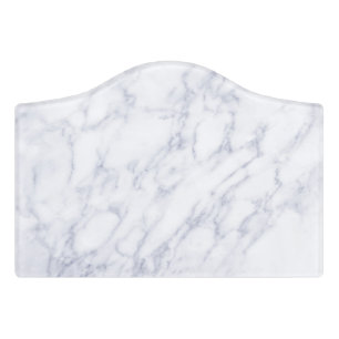White Marble Door Sign