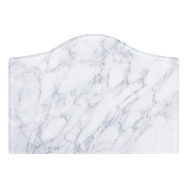 White Marble  Door Sign (Small Crest Front)