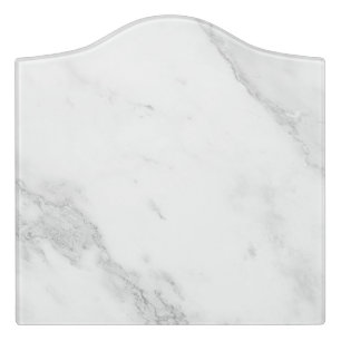 White Marble Door Sign
