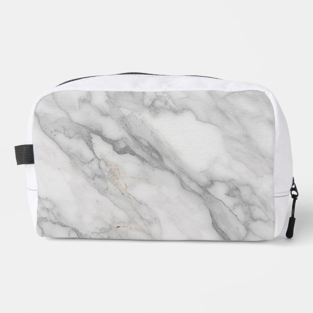 White Marble Dopp Kit (Front)