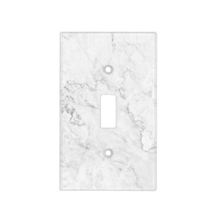 White marble electrical switch outlet cover