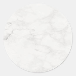 White Marble Elegant Blank Template Modern Classic Round Sticker