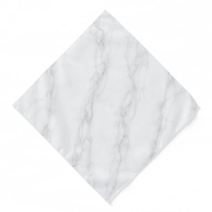 White Marble Elegant Carrara Stone Pocket Square Bandana