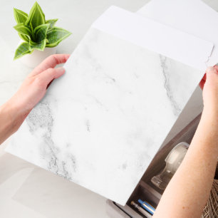 White Marble Envelope Mailers