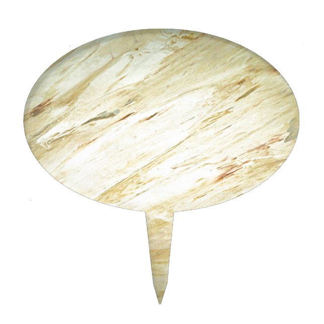 White Marble Faux Finish Cake Topper (Front)