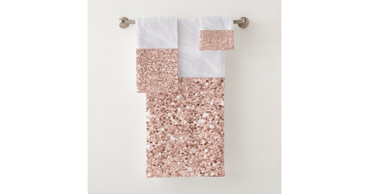 rose gold bath towels