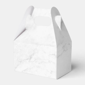 White Marble Favor Boxes