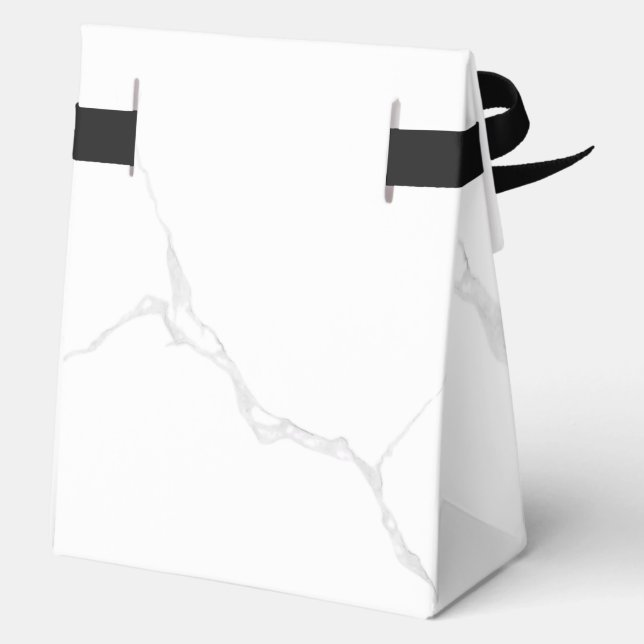 White Marble  Favor Boxes (Back)