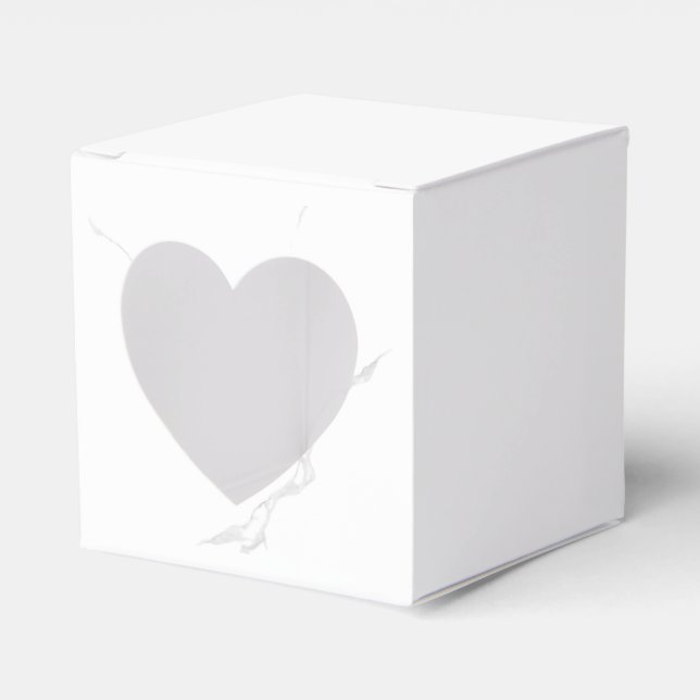 White Marble  Favor Boxes (Front Side)