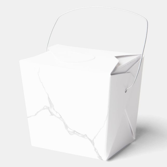 White Marble  Favor Boxes (Front)