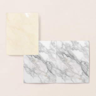 White Marble Foil Card