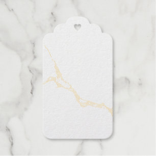 White Marble Foil Gift Tags