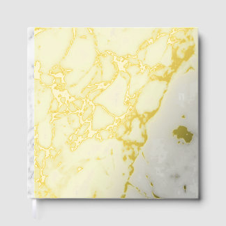 White Marble Foil Guest Book
