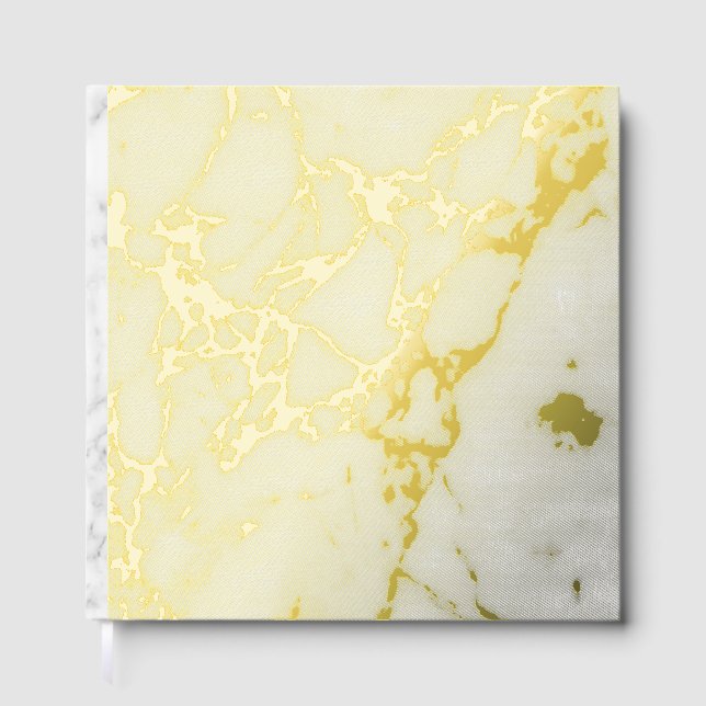 White Marble Foil Guest Book (Front)