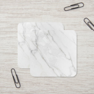 White Marble Foil Spot Gloss Business Cards