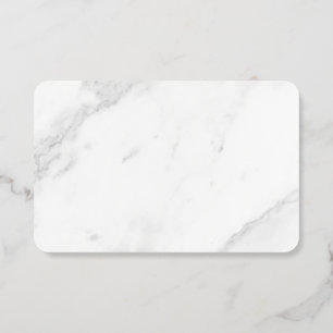 White Marble Foil Spot Gloss Business Cards