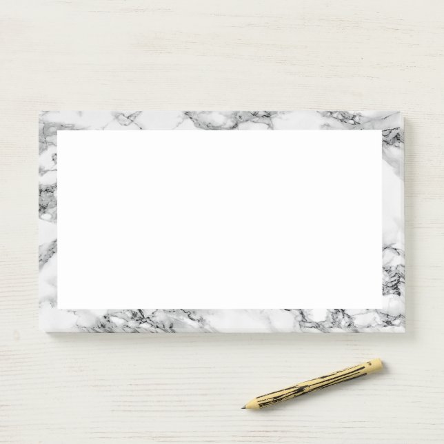 White Marble Frame Sticky Notes (On Desk)