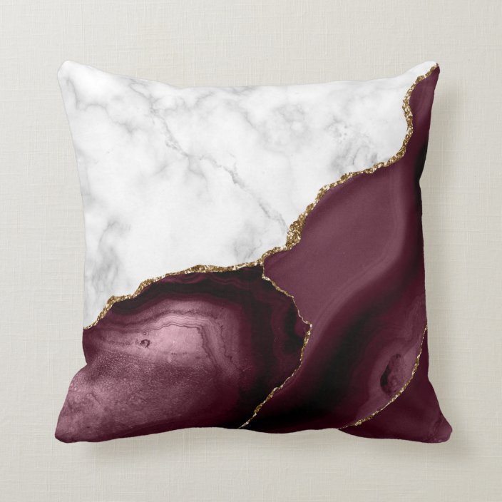 maroon throw pillow