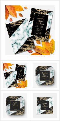 White Marble Gold Foil Paint Texture Birthday