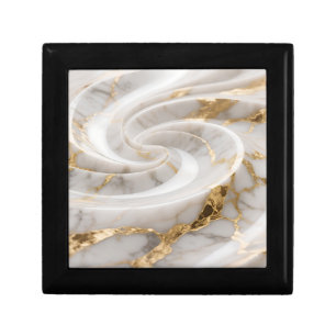 White Marble Gold Swirl Pattern Gift Box