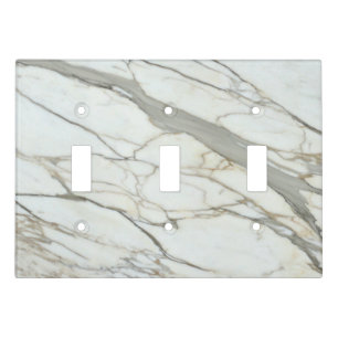 White marble granite luxury natural texture light switch cover